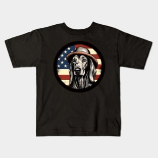 Patriotic Saluki Kids T-Shirt